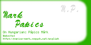 mark papics business card